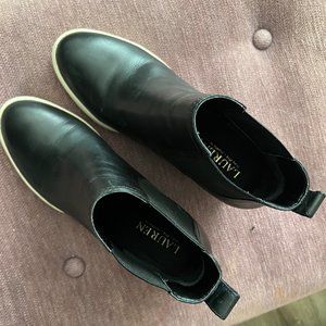 Ralph Lauren Black Leather Booties
